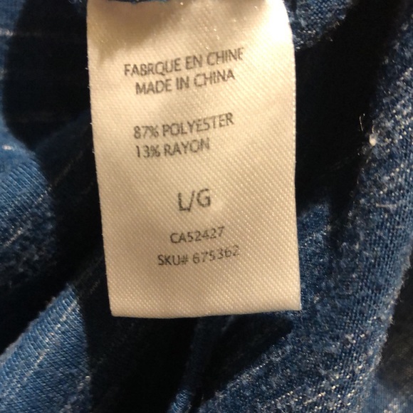 Candy Couture tank top in a mottled blue. Size L - Picture 4 of 5